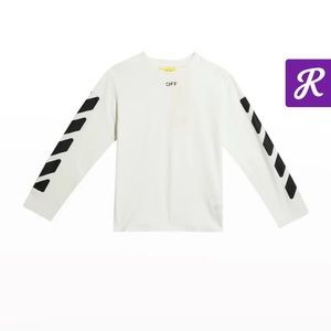 Off white kids size 6 long sleeve t shirt. Have receipt to prove authentic